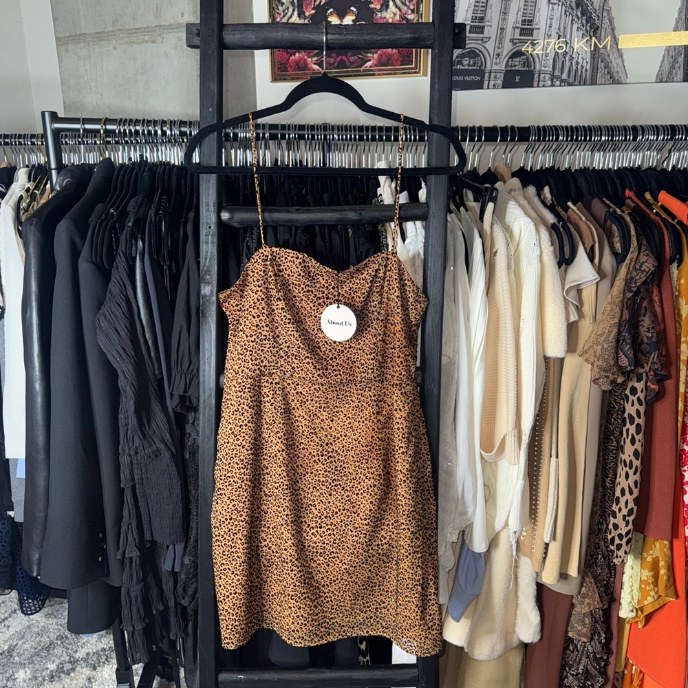 Revolve About Us Leopard Textured Mini Dress